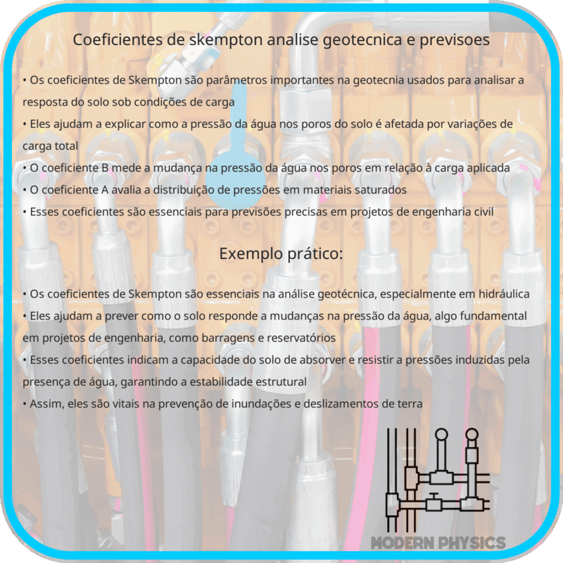 Coeficientes de Skempton | Análise Geotécnica e Previsões