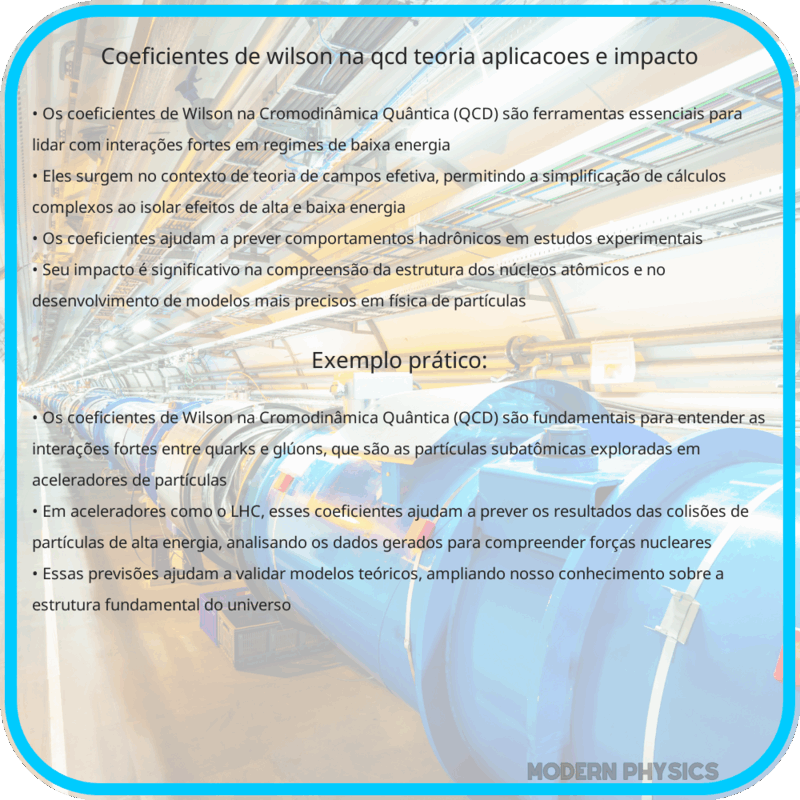 Coeficientes de Wilson na QCD | Teoria, Aplicações e Impacto