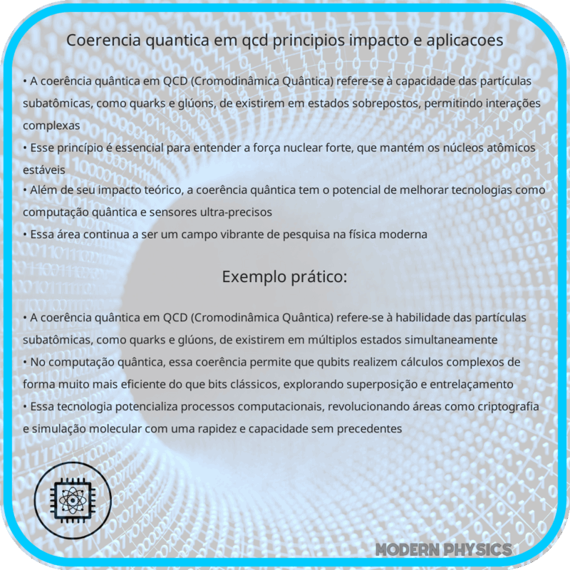 Coerência Quântica em QCD | Princípios, Impacto e Aplicações