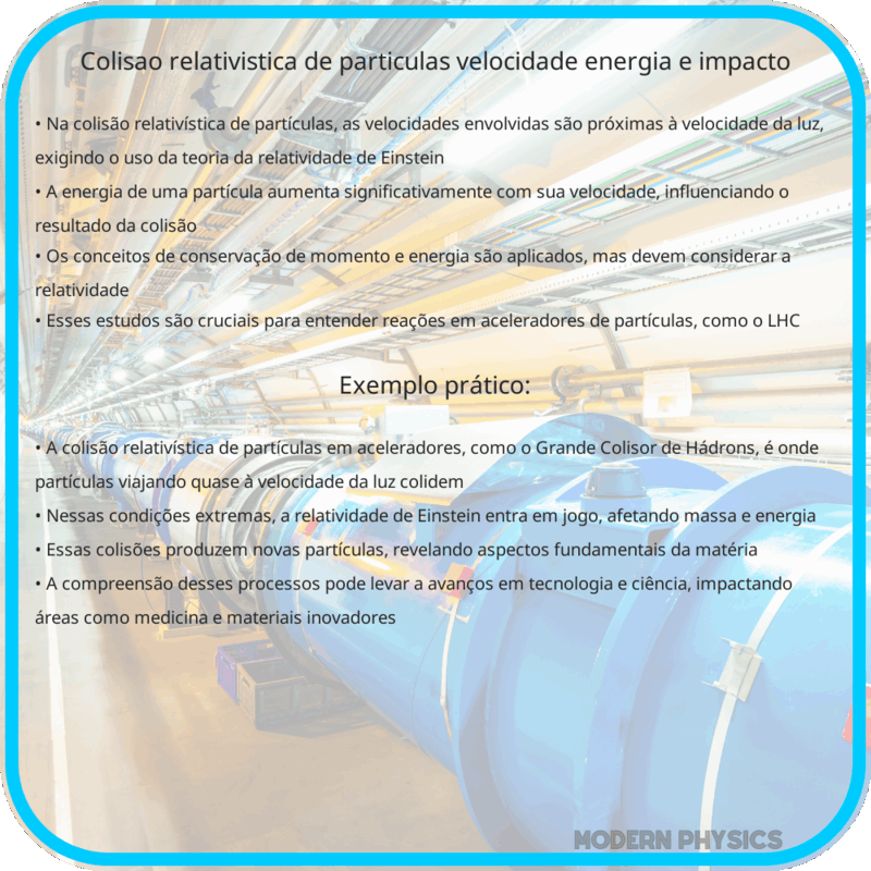 Colisão Relativística de Partículas | Velocidade, Energia e Impacto