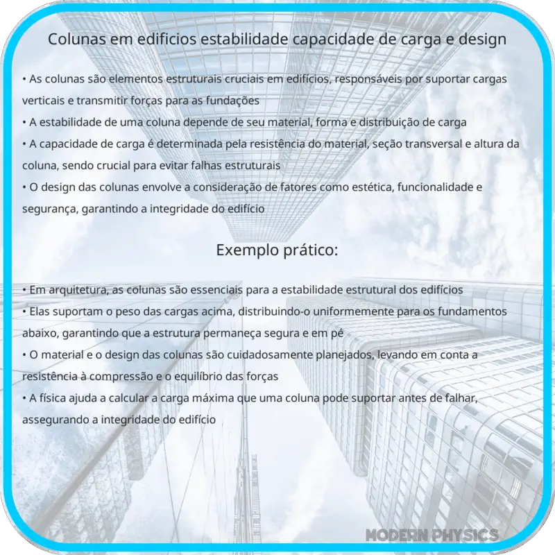 Colunas em Edifícios: Estabilidade, Capacidade de Carga e Design