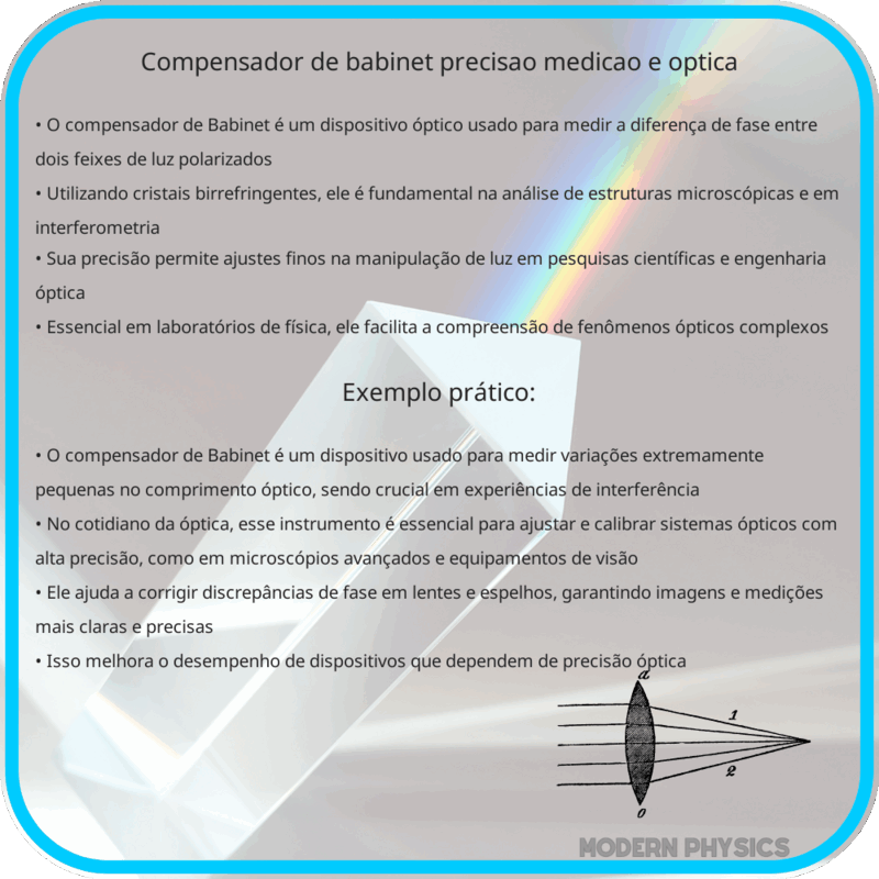 Compensador de Babinet: Precisão, Medição e Óptica