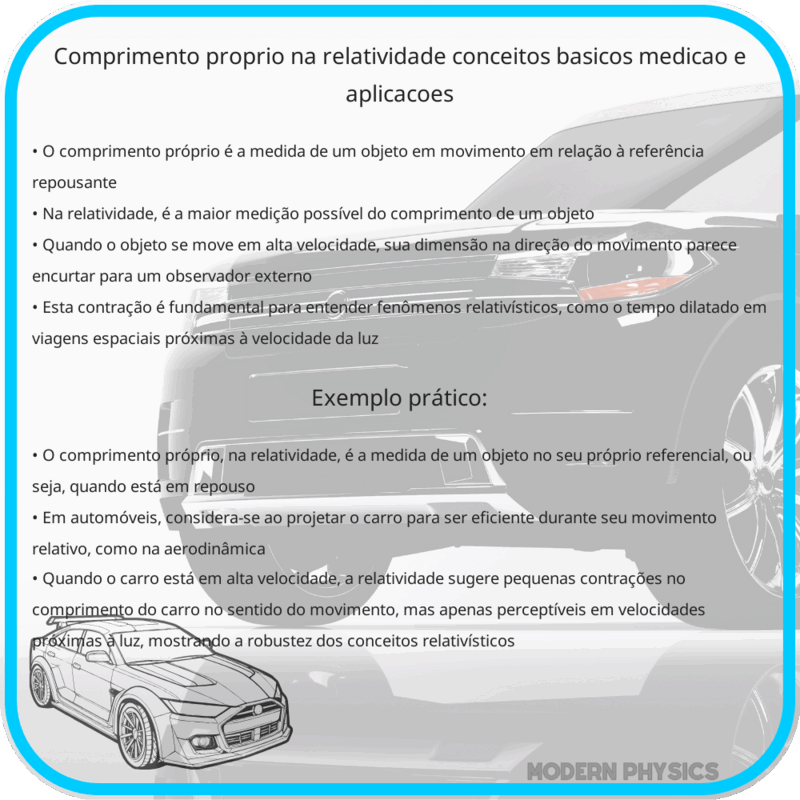Comprimento Próprio na Relatividade | Conceitos Básicos, Medição e Aplicações