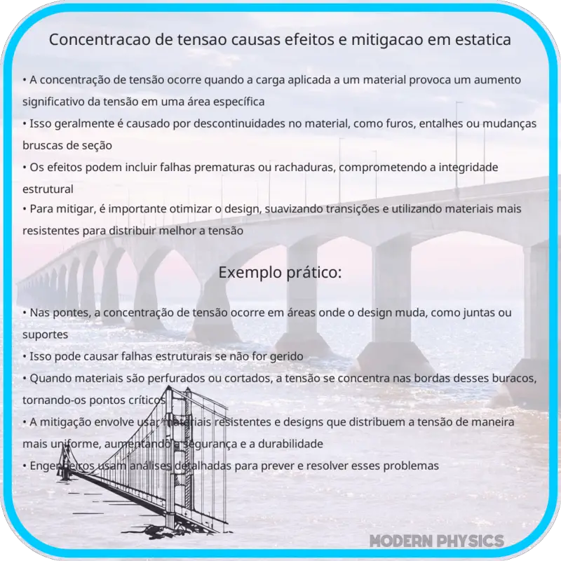 Concentração de Tensão | Causas, Efeitos e Mitigação em Estática
