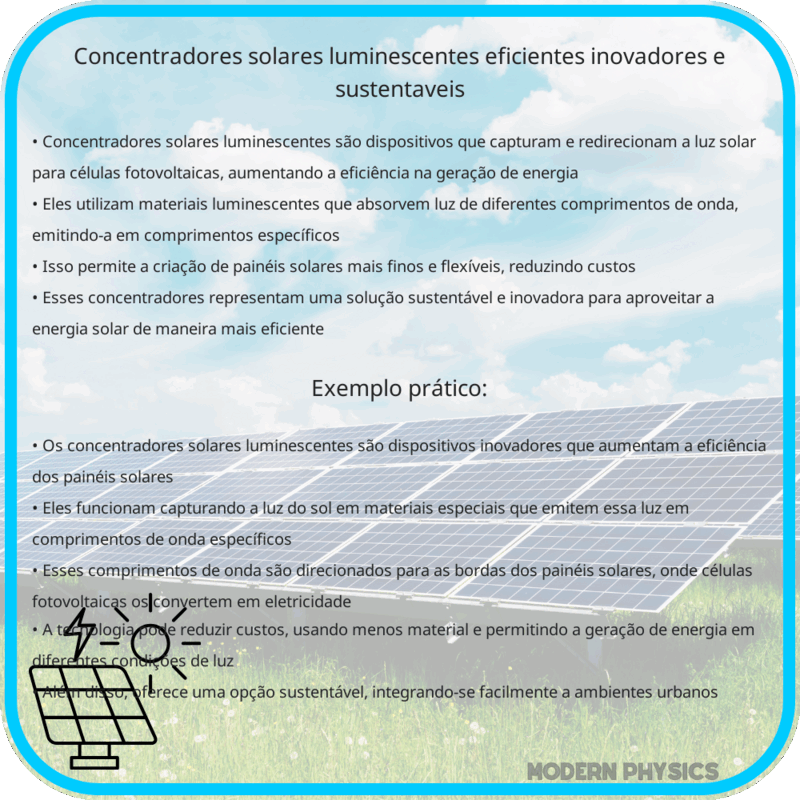 Concentradores Solares Luminescentes | Eficientes, Inovadores e Sustentáveis