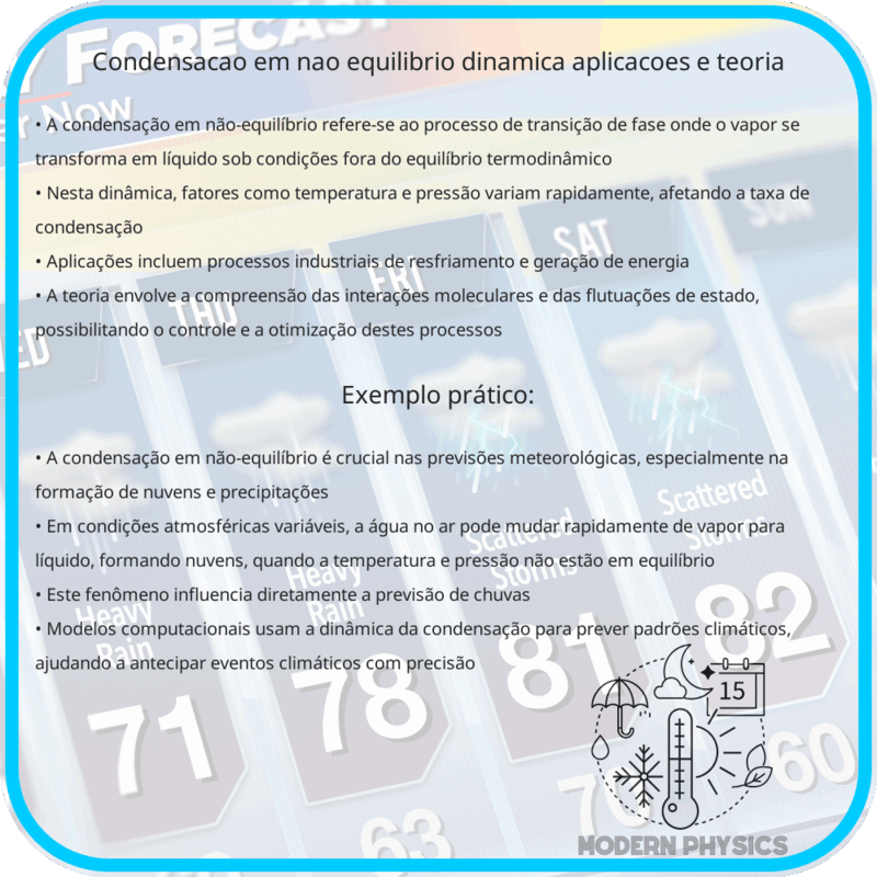 Condensação em Não-Equilíbrio | Dinâmica, Aplicações e Teoria