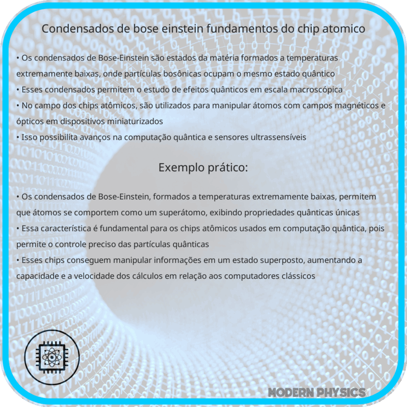 Condensados de Bose-Einstein | Fundamentos do Chip Atômico