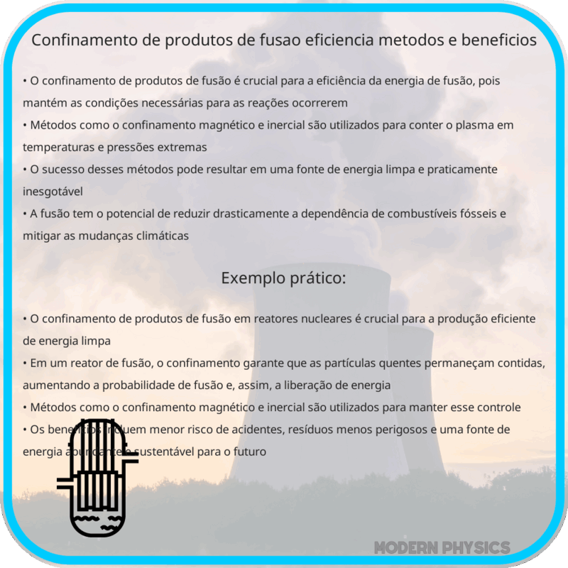 Confinamento de Produtos de Fusão | Eficiência, Métodos e Benefícios