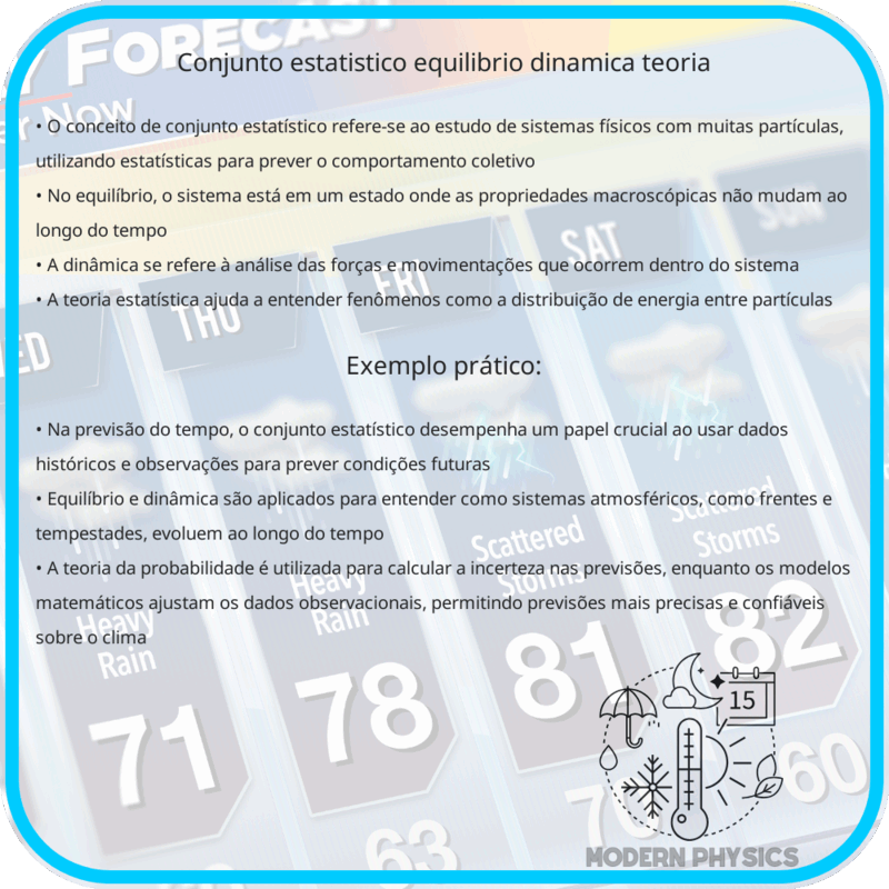 Conjunto Estatístico | Equilíbrio, Dinâmica & Teoria