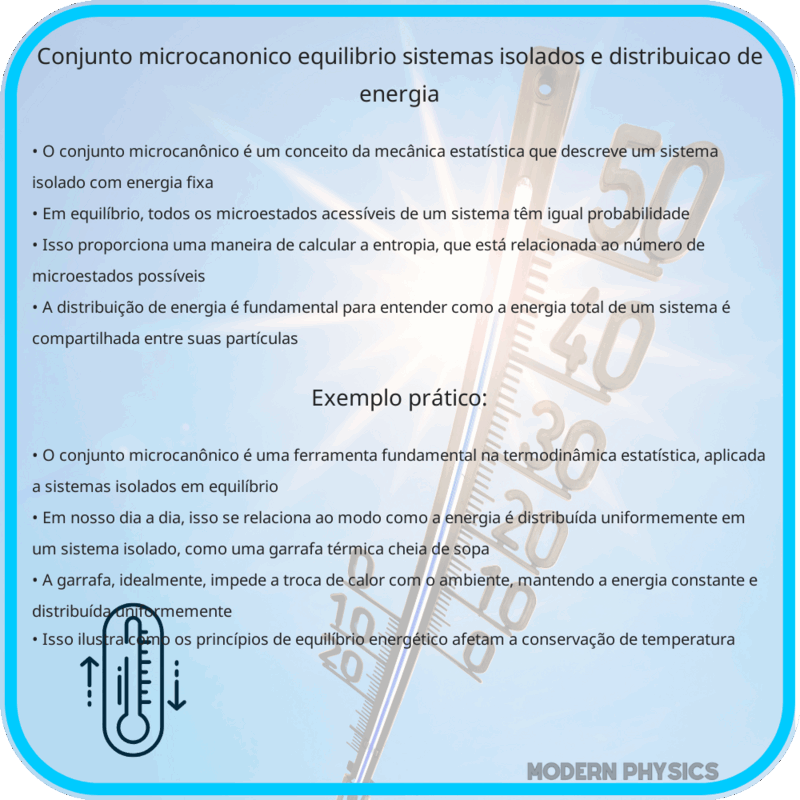 Conjunto Microcanônico | Equilíbrio, Sistemas Isolados e Distribuição de Energia