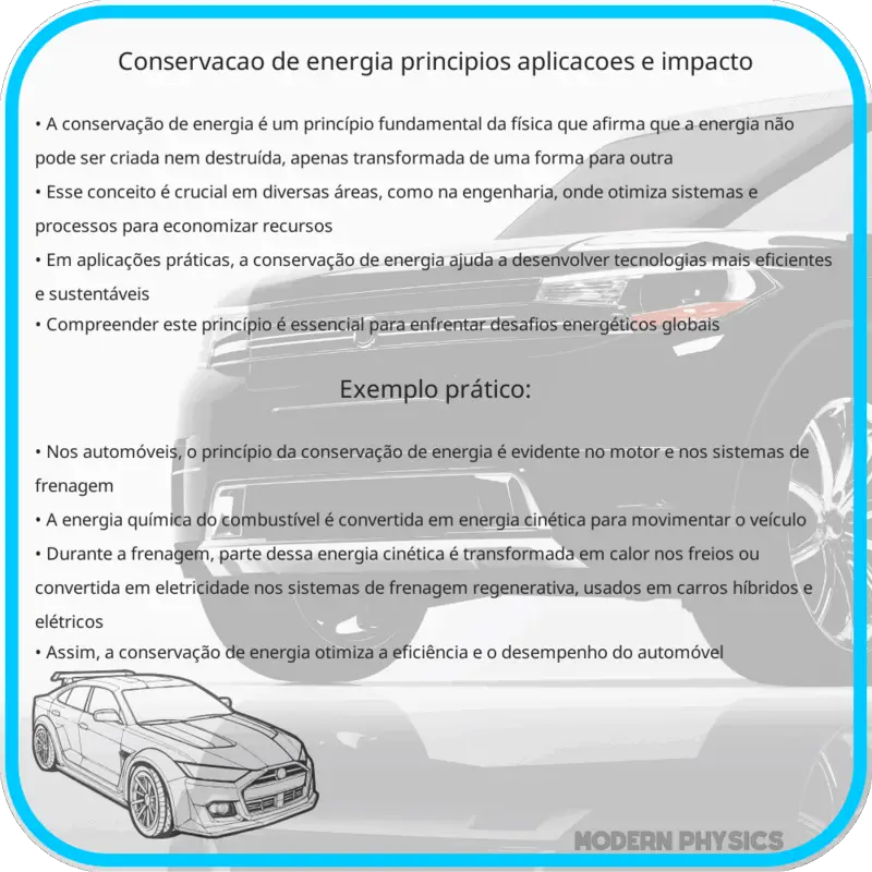 Conservação de Energia | Princípios, Aplicações e Impacto