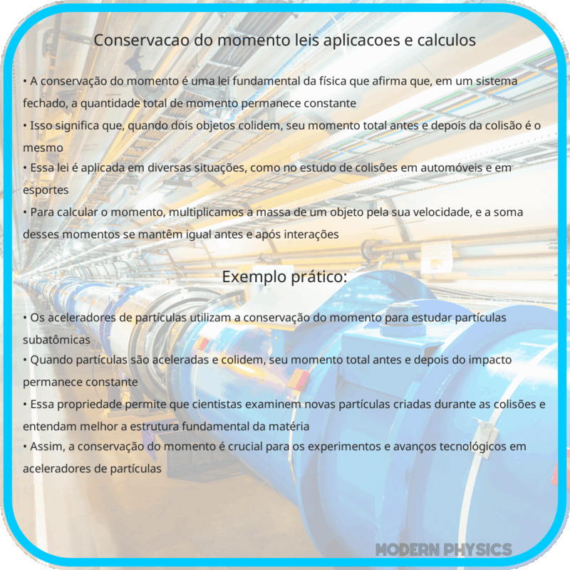 Conservação do Momento | Leis, Aplicações e Cálculos