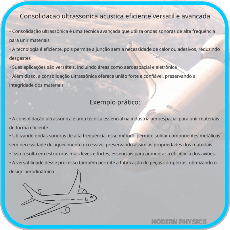 Consolidação Ultrassônica: Acústica Eficiente, Versátil e Avançada
