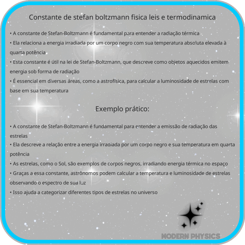 Constante de Stefan-Boltzmann | Física, Leis e Termodinâmica