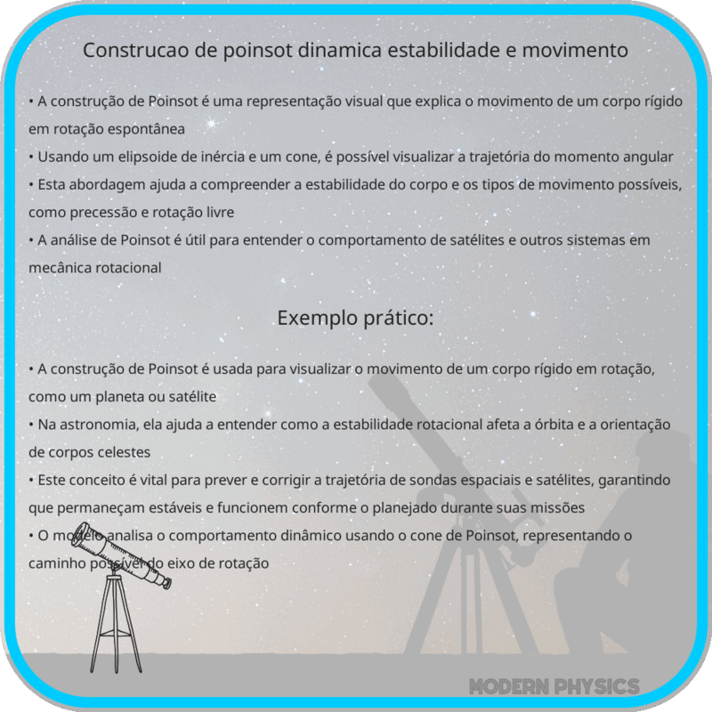 Construção de Poinsot | Dinâmica, Estabilidade e Movimento