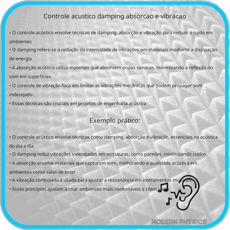Controle Acústico: Damping, Absorção e Vibração