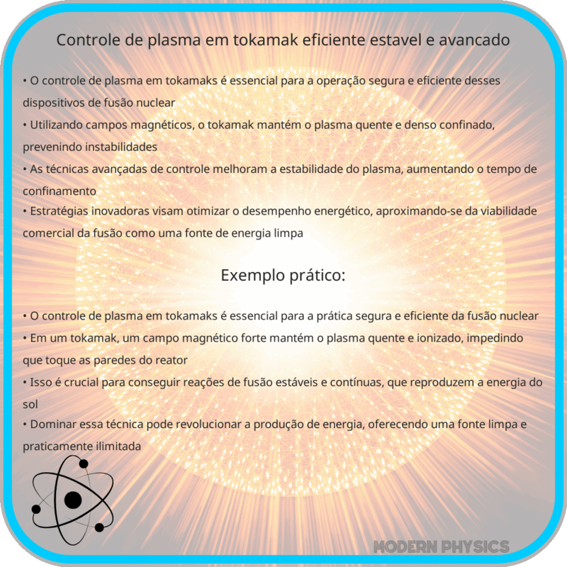 Controle de Plasma em Tokamak | Eficiente, Estável e Avançado