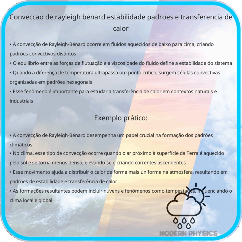 Convecção de Rayleigh-Bénard | Estabilidade, Padrões e Transferência de Calor