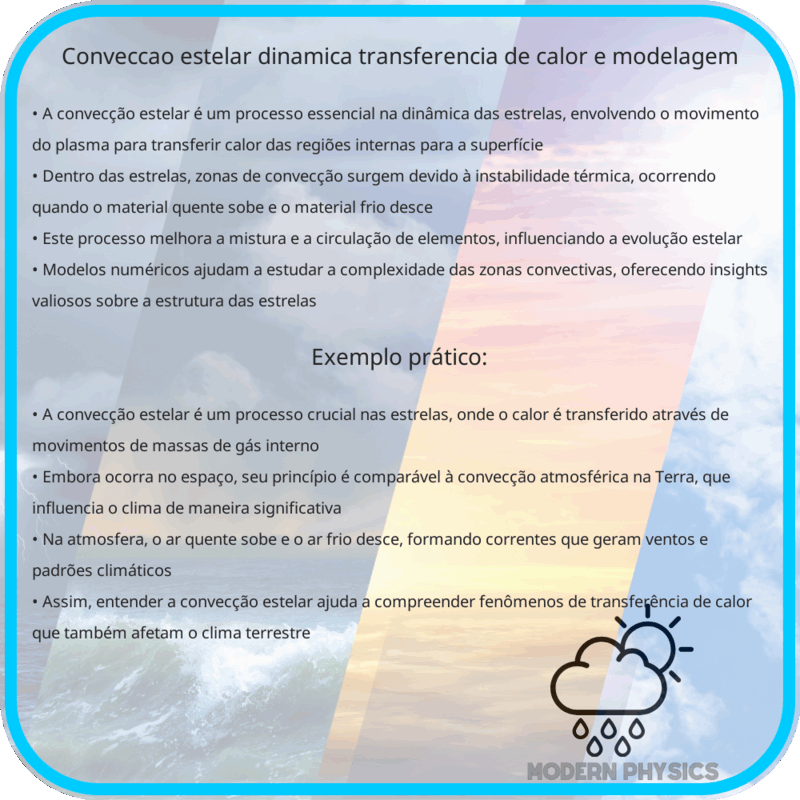 Convecção Estelar | Dinâmica, Transferência de Calor e Modelagem