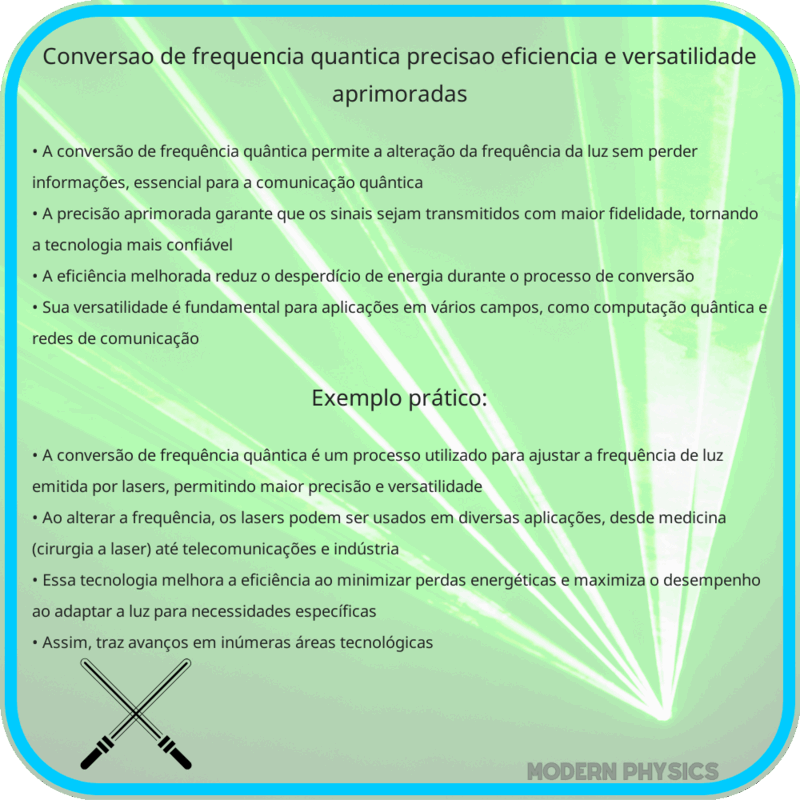 Conversão de Frequência Quântica | Precisão, Eficiência e Versatilidade Aprimoradas