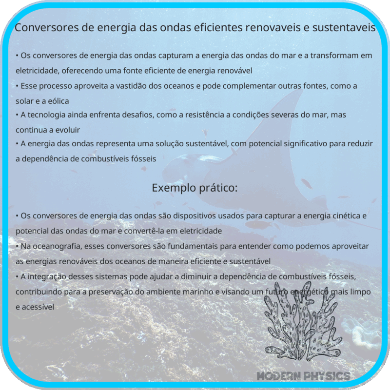 Conversores de Energia das Ondas: Eficientes, Renováveis e Sustentáveis