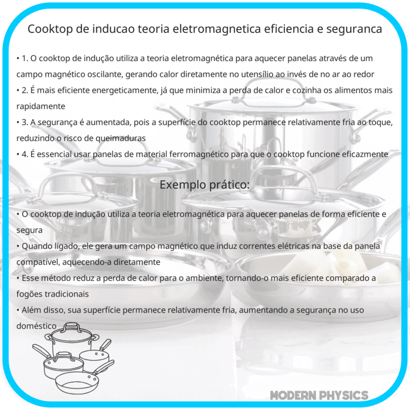 Cooktop de Indução: Teoria Eletromagnética, Eficiência e Segurança