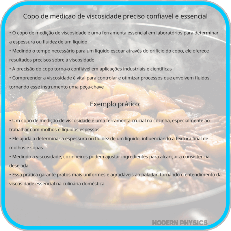 Copo de Medição de Viscosidade | Preciso, Confiável e Essencial
