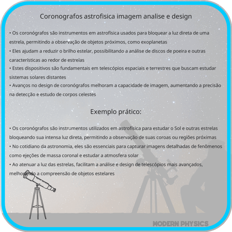 Coronógrafos | Astrofísica | Imagem, Análise e Design