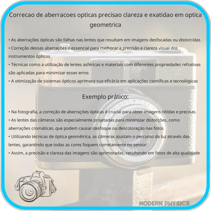 Correção de Aberrações Ópticas | Precisão, Clareza e Exatidão em Óptica Geométrica