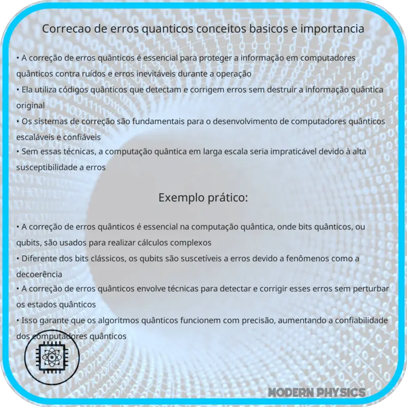 Correção de Erros Quânticos | Conceitos Básicos e Importância