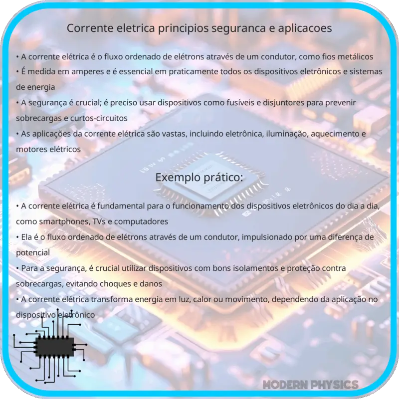 Corrente Elétrica | Princípios, Segurança e Aplicações