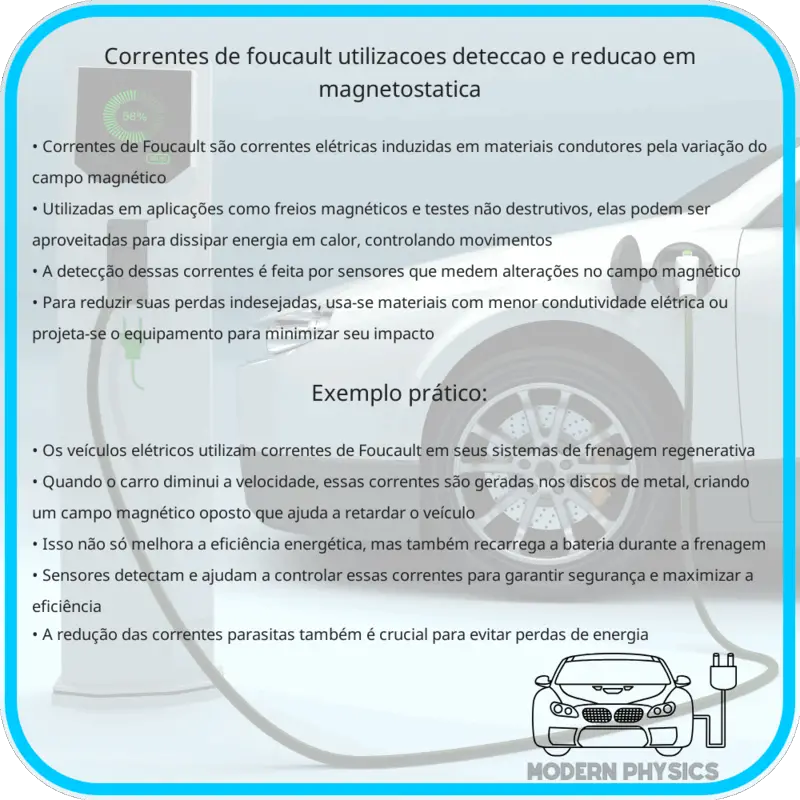 Correntes de Foucault: Utilizações, Detecção e Redução em Magnetostática