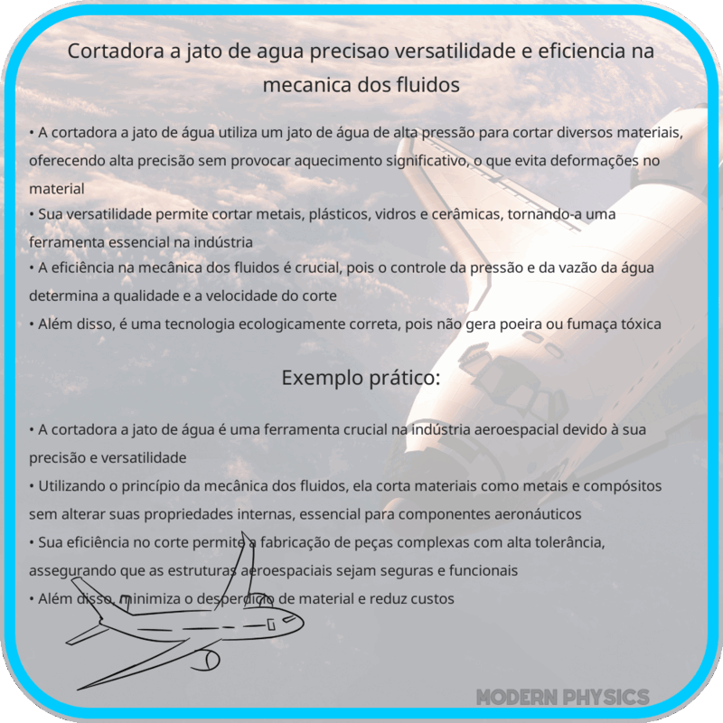 Cortadora a Jato de Água | Precisão, Versatilidade e Eficiência na Mecânica dos Fluidos