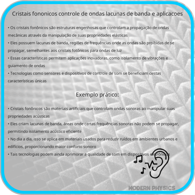 Cristais Fonônicos | Controle de Ondas, Lacunas de Banda e Aplicações