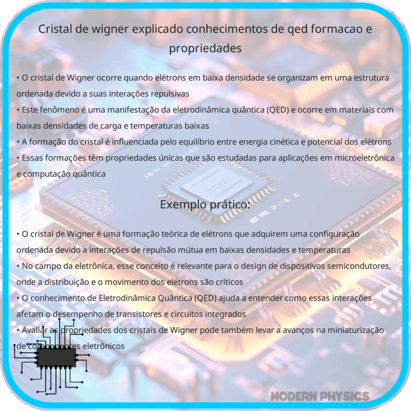 Cristal de Wigner Explicado | Conhecimentos de QED, Formação e Propriedades
