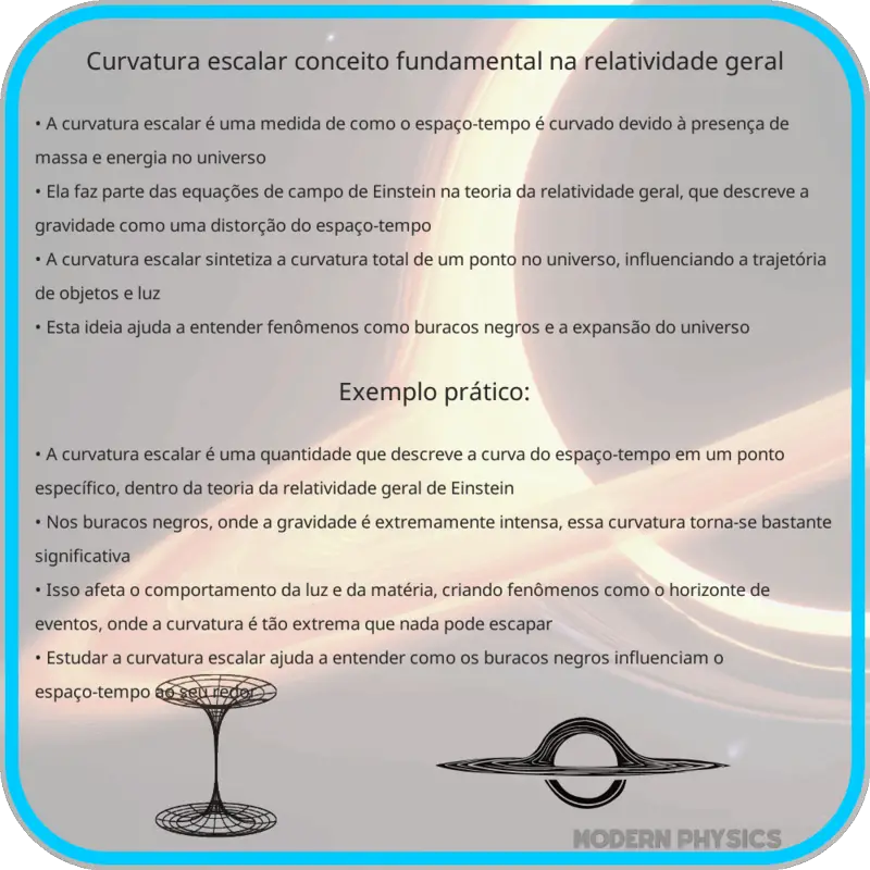Curvatura Escalar | Conceito Fundamental na Relatividade Geral