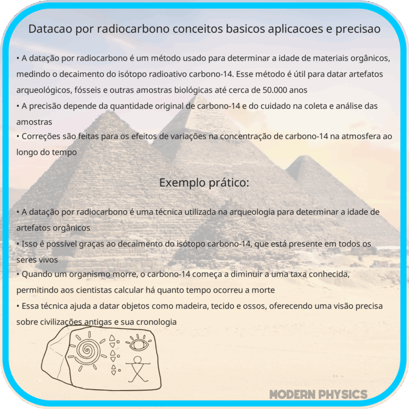 Datação por Radiocarbono | Conceitos Básicos, Aplicações e Precisão