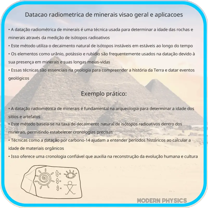 Datação Radiométrica de Minerais: Visão Geral e Aplicações