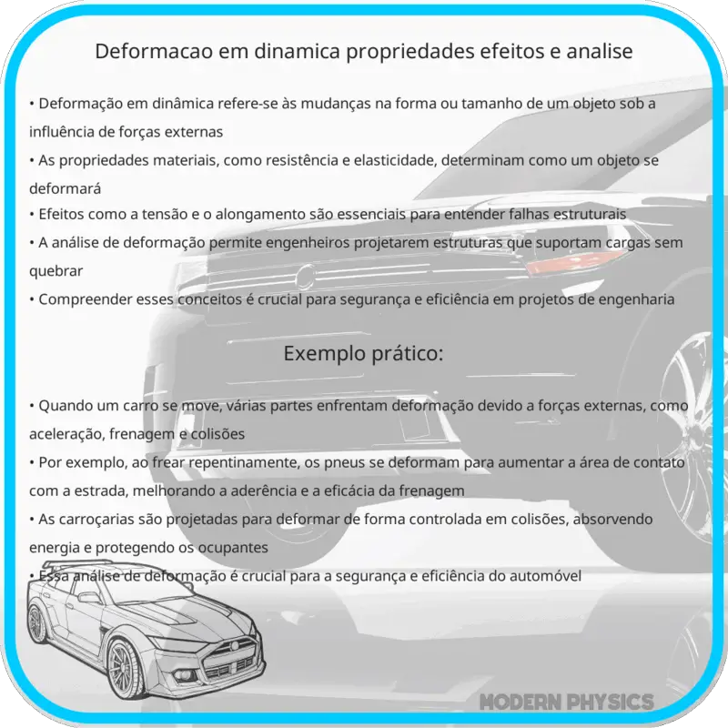 Deformação em Dinâmica | Propriedades, Efeitos e Análise