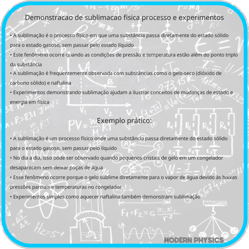 Demonstração de Sublimação | Física, Processo e Experimentos