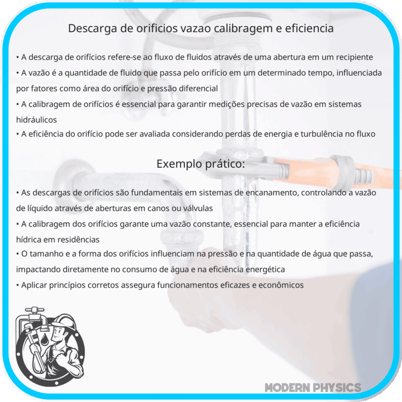Descarga de Orifícios | Vazão, Calibragem e Eficiência