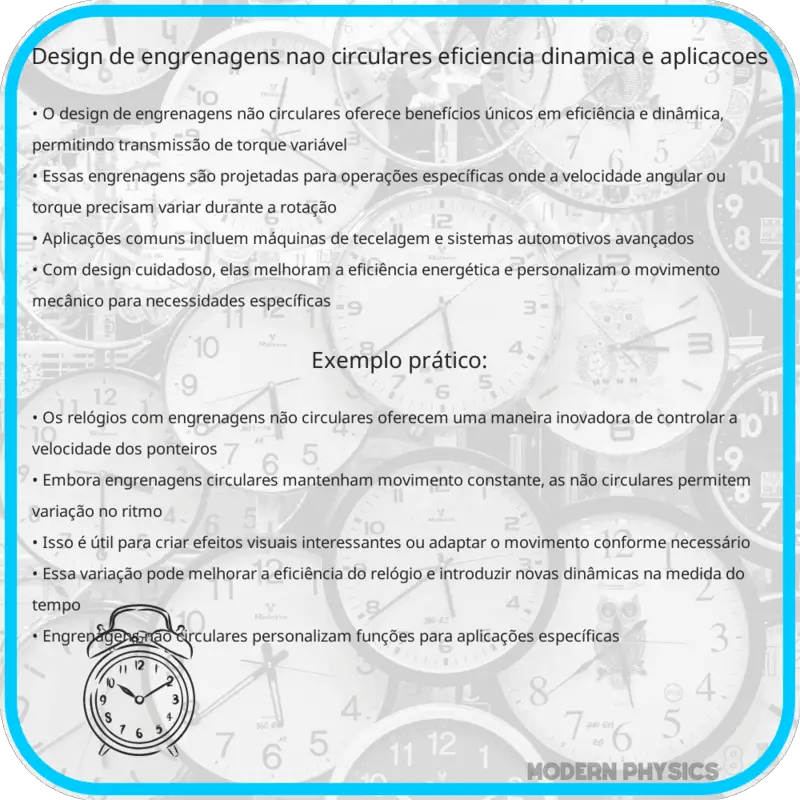 Design de Engrenagens Não Circulares: Eficiência, Dinâmica e Aplicações