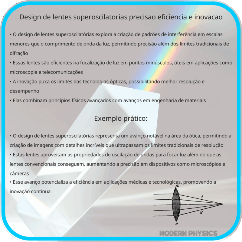 Design de Lentes Superoscilatórias | Precisão, Eficiência e Inovação