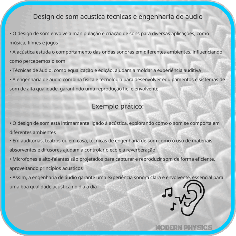 Design de Som | Acústica, Técnicas e Engenharia de Áudio