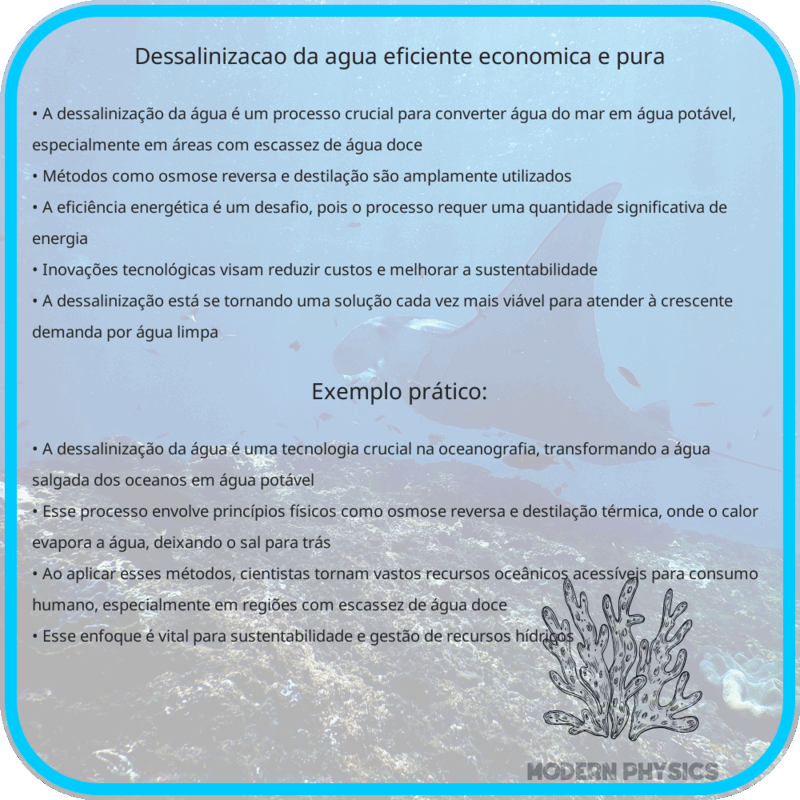 Dessalinização da Água: Eficiente, Econômica e Pura