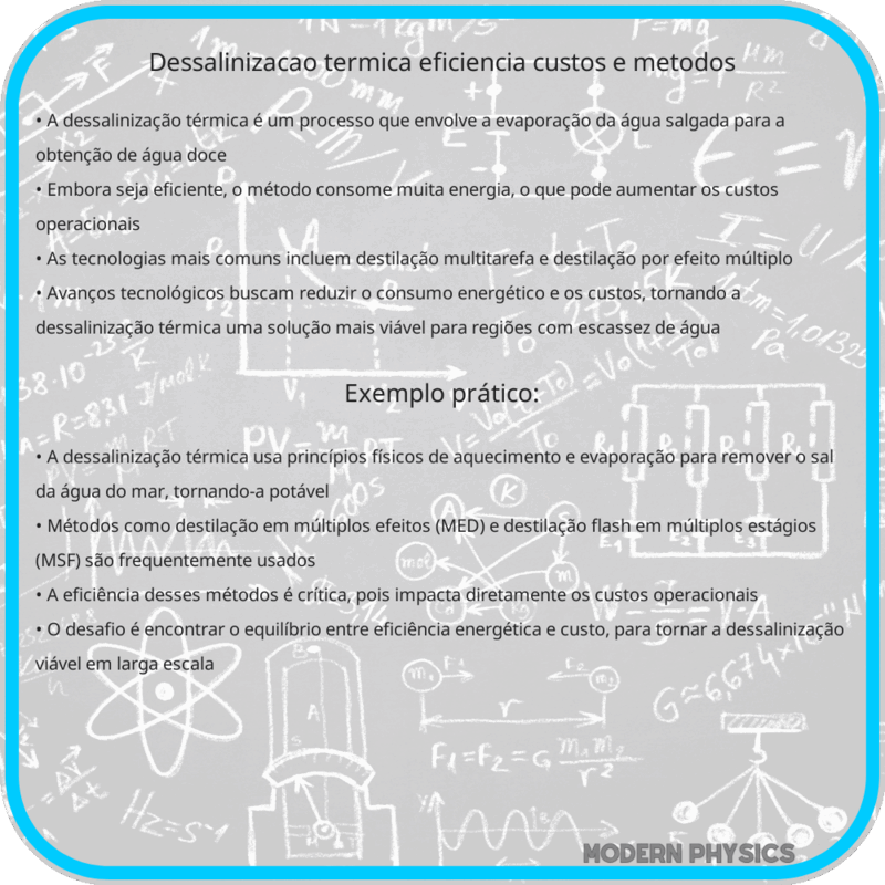 Dessalinização Térmica: Eficiência, Custos e Métodos