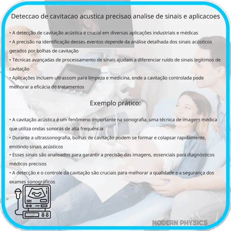 Detecção de Cavitação Acústica | Precisão, Análise de Sinais e Aplicações