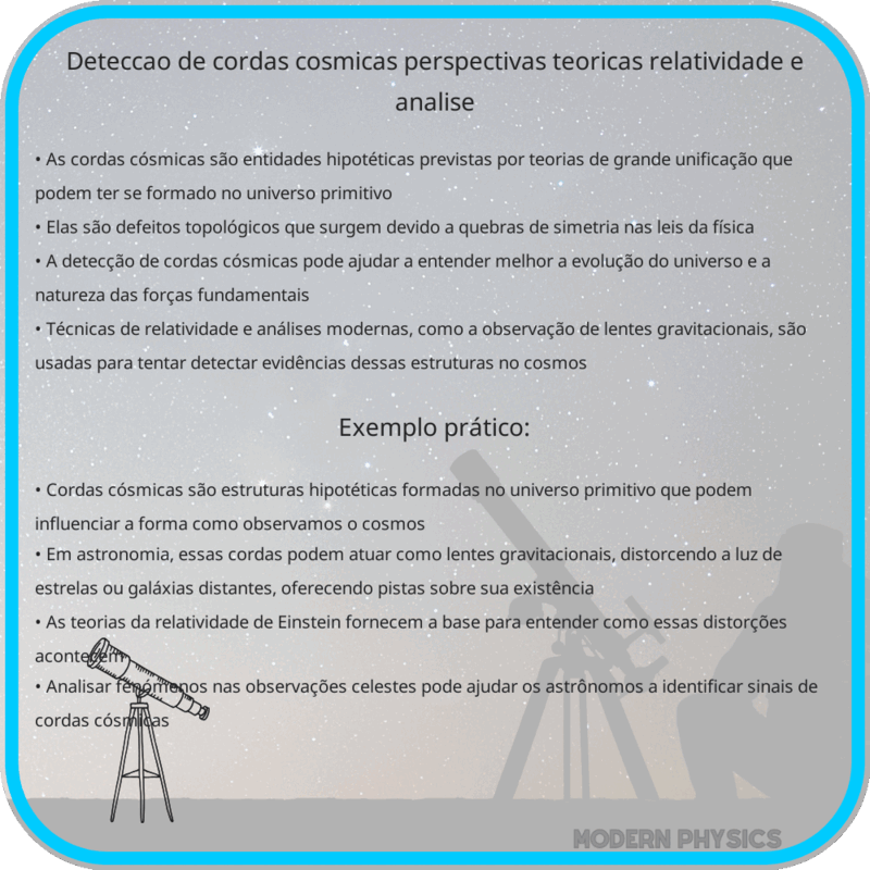 Detecção de Cordas Cósmicas: Perspectivas Teóricas, Relatividade e Análise
