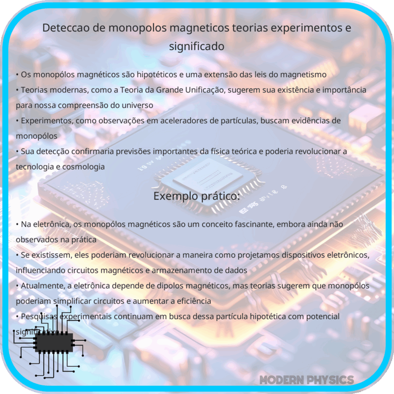 Detecção de Monopólos Magnéticos | Teorias, Experimentos e Significado