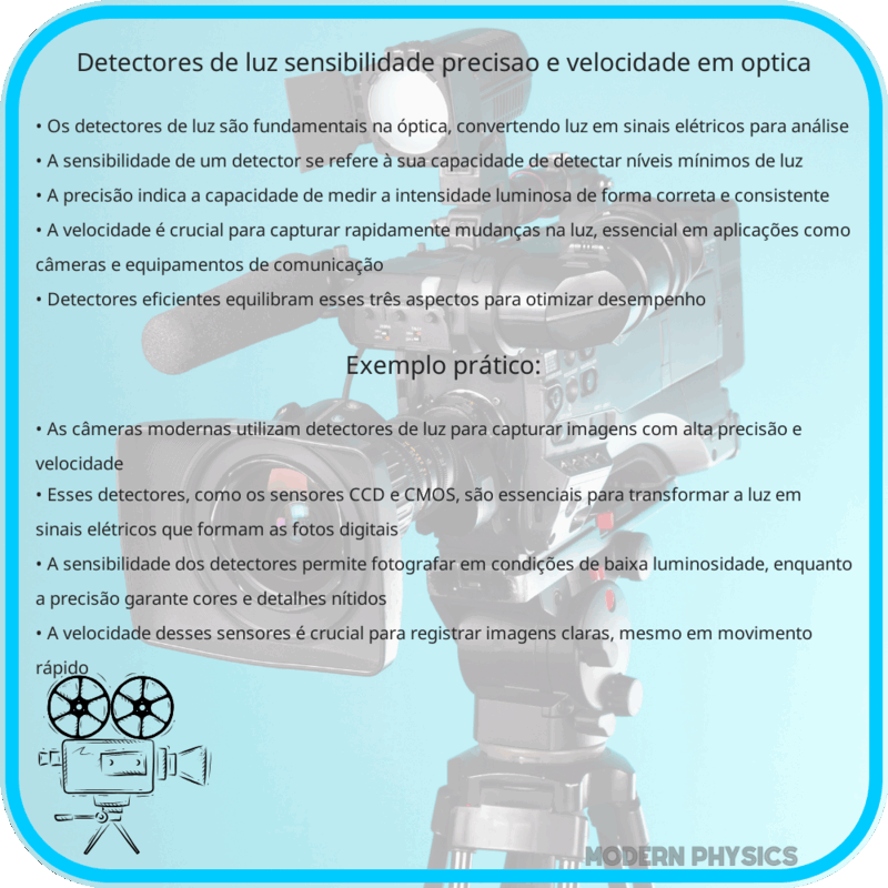 Detectores de Luz | Sensibilidade, Precisão e Velocidade em Óptica